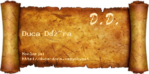 Duca Dóra névjegykártya